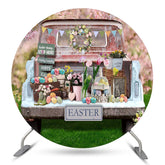 Alt LKW Blumen Bunt Eier Runden Ostern Hintergrund